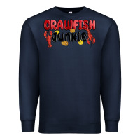 Navy crawfish junkie Premium Sweatshirt - MaliasSmallBusiness