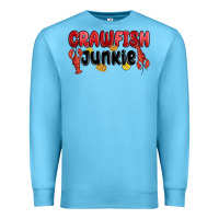 Ocean Blue crawfish junkie Premium Sweatshirt - MaliasSmallBusiness