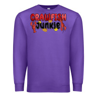 Purple crawfish junkie Premium Sweatshirt - MaliasSmallBusiness