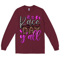 Burgundy it's race day y'all Long Sleeve Tee - JahusDesignShop