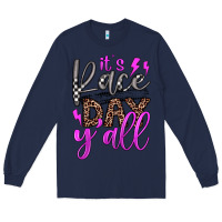 Navy it's race day y'all Long Sleeve Tee - JahusDesignShop