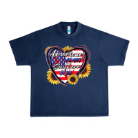 Navy American heart southern soul Urban Heavy Tee - CowGirlArtShop