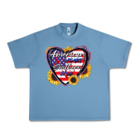 Pebble Blue American heart southern soul Urban Heavy Tee - CowGirlArtShop
