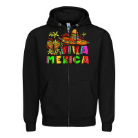 Black viva mexica Zipper Hoodie - AdoDesignShop