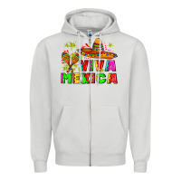 Dove Grey viva mexica Zipper Hoodie - AdoDesignShop