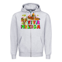 Heather Grey viva mexica Zipper Hoodie - AdoDesignShop