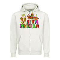 Oatmeal Heather viva mexica Zipper Hoodie - AdoDesignShop