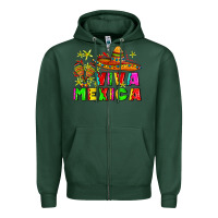 Sports Green viva mexica Zipper Hoodie - AdoDesignShop