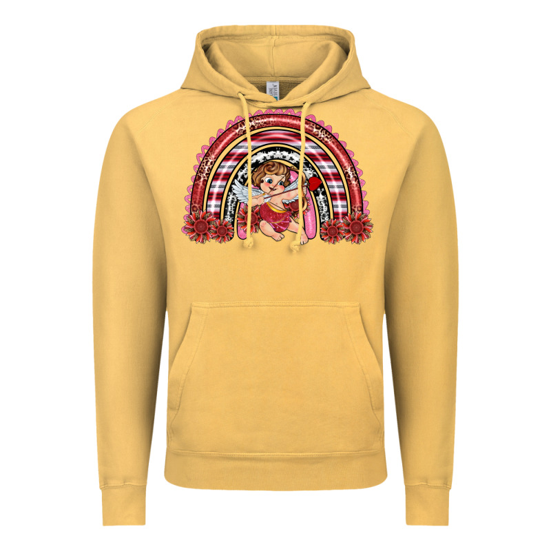 Valentine's Day Cupid Rainbow Vintage Hoodie by RanaPortraitStore | Teevron