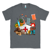 Charcoal Heather nurse  summer Classic Tee - AdoDesignShop