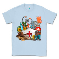Dusty Blue nurse  summer Classic Tee - AdoDesignShop