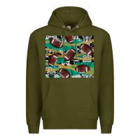 Army Green western football Premium Hoodie - AdoDesignShop