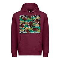 Burgundy western football Premium Hoodie - AdoDesignShop