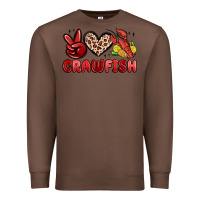 Chestnut peace love crawfish Premium Sweatshirt - MaliasSmallBusiness