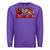 Purple peace love crawfish Premium Sweatshirt - MaliasSmallBusiness