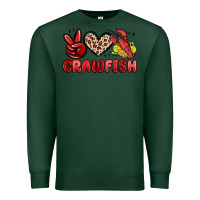 Sports Green peace love crawfish Premium Sweatshirt - MaliasSmallBusiness