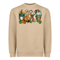 Horses Coffee Cups Heavyweight Sweatshirt | Teevron