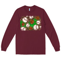 Burgundy baseball glove background Long Sleeve Tee - JahusDesignShop