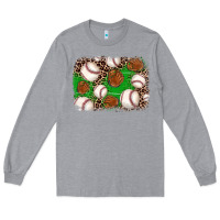 Heather Grey baseball glove background Long Sleeve Tee - JahusDesignShop