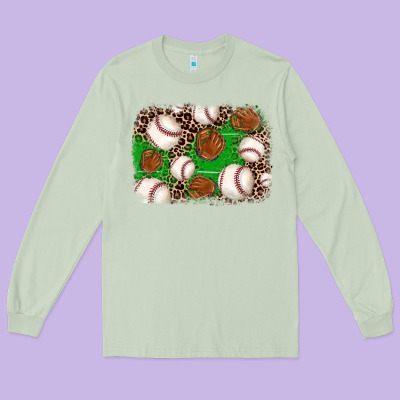 Baseball Glove Background Long Sleeve Tee Designed By Jahusdesignshop
