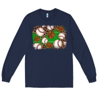 Navy baseball glove background Long Sleeve Tee - JahusDesignShop