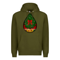 Army Green christmas teardrop Premium Hoodie - BundleAndBundleShop