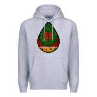 Heather Grey christmas teardrop Premium Hoodie - BundleAndBundleShop