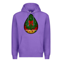 Purple christmas teardrop Premium Hoodie - BundleAndBundleShop