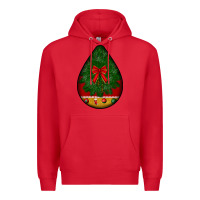 Red christmas teardrop Premium Hoodie - BundleAndBundleShop