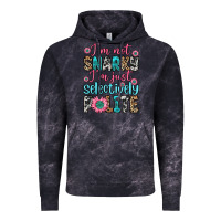 Cloud Black i m not snarky i m just selectively polite Vintage Hoodie - Zillion Design Studio