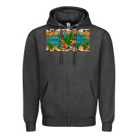 Charcoal Heather cactus sunflower horseshoe license plate Zipper Hoodie - Artiststas