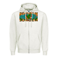 Oatmeal Heather cactus sunflower horseshoe license plate Zipper Hoodie - Artiststas