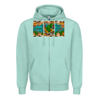 Seafoam cactus sunflower horseshoe license plate Zipper Hoodie - Artiststas