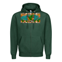 Sports Green cactus sunflower horseshoe license plate Zipper Hoodie - Artiststas
