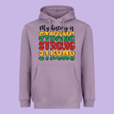 My History Is Strong Heavyweight Hoodie Designed By Maliassmallbusiness