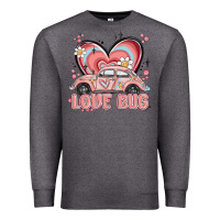 Charcoal Heather love bug Premium Sweatshirt - MaliasSmallBusiness