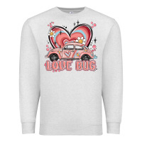 Oatmeal Heather love bug Premium Sweatshirt - MaliasSmallBusiness