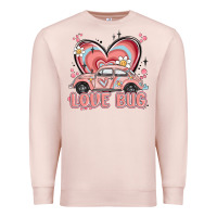 Pale Pink love bug Premium Sweatshirt - MaliasSmallBusiness