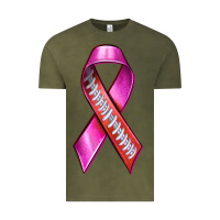 Vintage Olive Breast Cancer Ribbon American Football Vintage Tee - texasbilliewilder