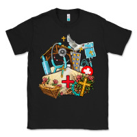 Black nurse  cross and jesus Classic Tee - AdoDesignShop