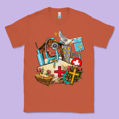 Nurse  Cross And Jesus Classic Tee Designed By Adodesignshop