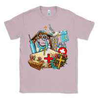 Lilac nurse  cross and jesus Classic Tee - AdoDesignShop