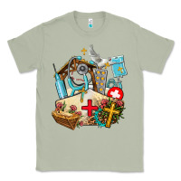 Matcha nurse  cross and jesus Classic Tee - AdoDesignShop