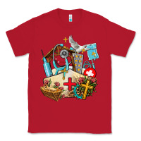 Red nurse  cross and jesus Classic Tee - AdoDesignShop
