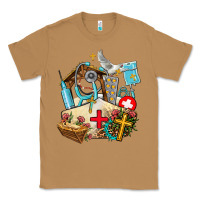 Toasted Coconut nurse  cross and jesus Classic Tee - AdoDesignShop