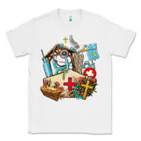 White nurse  cross and jesus Classic Tee - AdoDesignShop