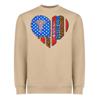 Mushroom 4th of july nurse heart flag Heavyweight Sweatshirt - texasbilliewilder