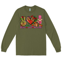Army Green peace love nutcraker Long Sleeve Tee - AdoDesignShop