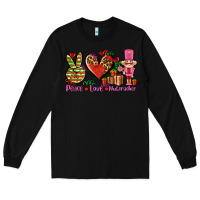 Black peace love nutcraker Long Sleeve Tee - AdoDesignShop