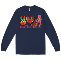 Navy peace love nutcraker Long Sleeve Tee - AdoDesignShop